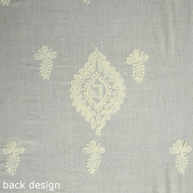 Yellow Chikankari Hand Embroidery Mul Cotton Kurta Material 