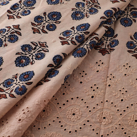 Natural Dyed Hand Block Print Ajrakh Cotton Hakoba Fabric 13