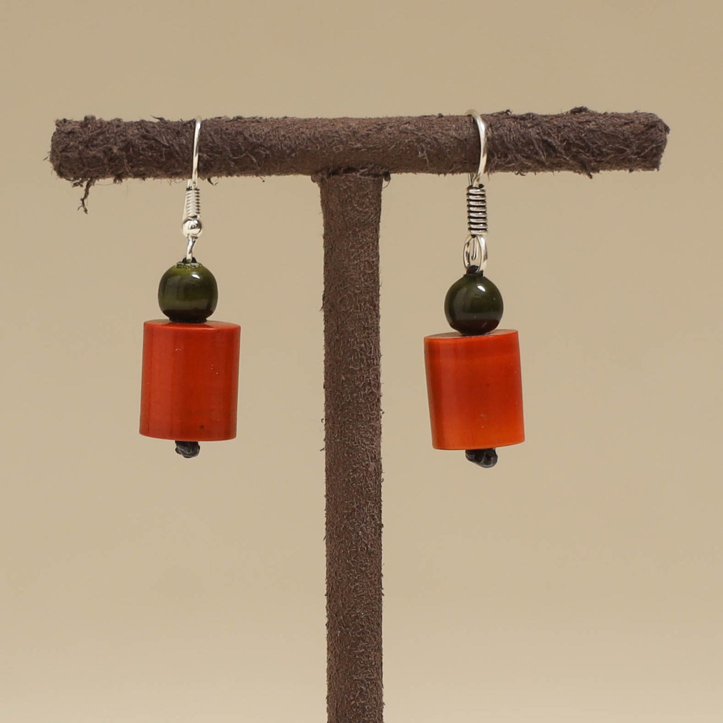 Orange - Channapatna Handcrafted Wooden Earrings 33