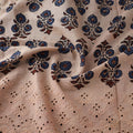 Beige - Natural Dyed Hand Block Print Ajrakh Cotton Hakoba Fabric 13
