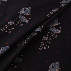 Black - Kutch Hand Block Ajrakh Print Natural Dyed Cotton Fabric 15