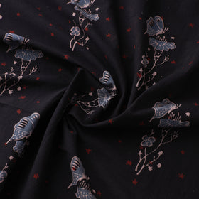 Black - Kutch Hand Block Ajrakh Print Natural Dyed Cotton Fabric 15