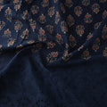 Blue - Natural Dyed Hand Block Print Ajrakh Cotton Hakoba Fabric 15