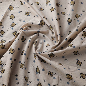 Beige - Kutch Hand Block Ajrakh Print Natural Dyed Cotton Fabric 18