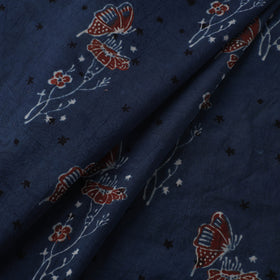 Blue - Kutch Hand Block Ajrakh Print Natural Dyed Cotton Fabric 20