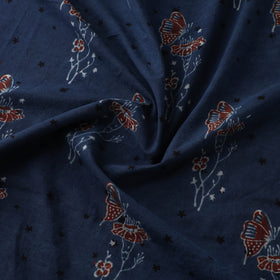 Blue - Kutch Hand Block Ajrakh Print Natural Dyed Cotton Fabric 20