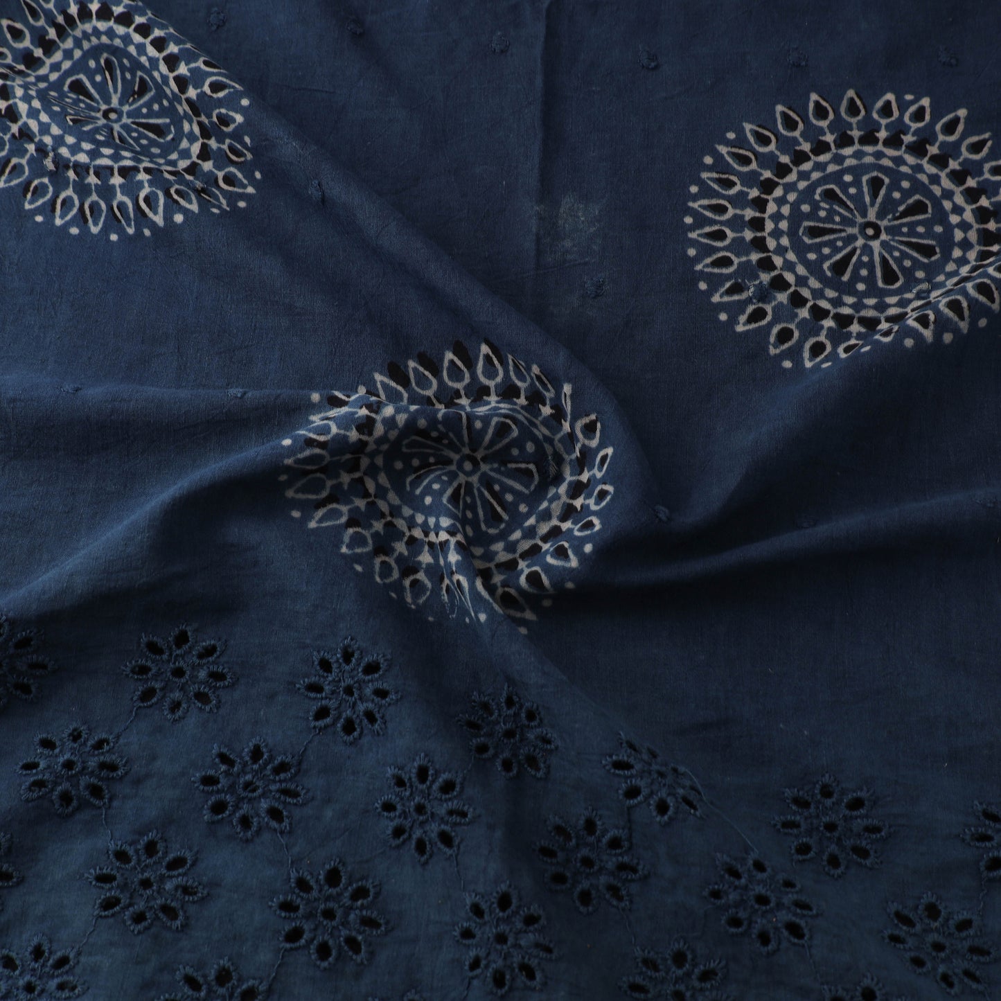 Natural Dyed Hand Block Print Ajrakh Cotton Hakoba Fabric 19