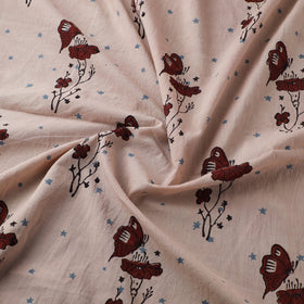 Beige - Kutch Hand Block Ajrakh Print Natural Dyed Cotton Fabric 22
