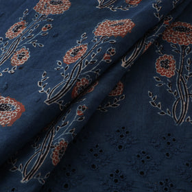 Natural Dyed Hand Block Print Ajrakh Cotton Hakoba Fabric 20