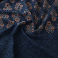 Blue - Natural Dyed Hand Block Print Ajrakh Cotton Hakoba Fabric 21