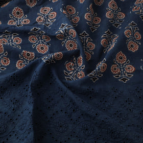 Natural Dyed Hand Block Print Ajrakh Cotton Hakoba Fabric 21