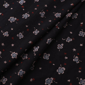 Black - Kutch Hand Block Ajrakh Print Natural Dyed Cotton Fabric 25