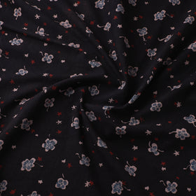 Black - Kutch Hand Block Ajrakh Print Natural Dyed Cotton Fabric 25
