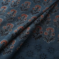 Natural Dyed Hand Block Print Ajrakh Cotton Hakoba Fabric 22