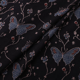 Black - Kutch Hand Block Ajrakh Print Natural Dyed Cotton Fabric 26