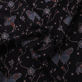 Black - Kutch Hand Block Ajrakh Print Natural Dyed Cotton Fabric 26