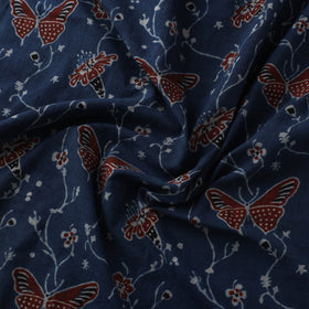Blue - Kutch Hand Block Ajrakh Print Natural Dyed Cotton Fabric 27