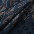 Natural Dyed Hand Block Print Ajrakh Cotton Hakoba Fabric 25