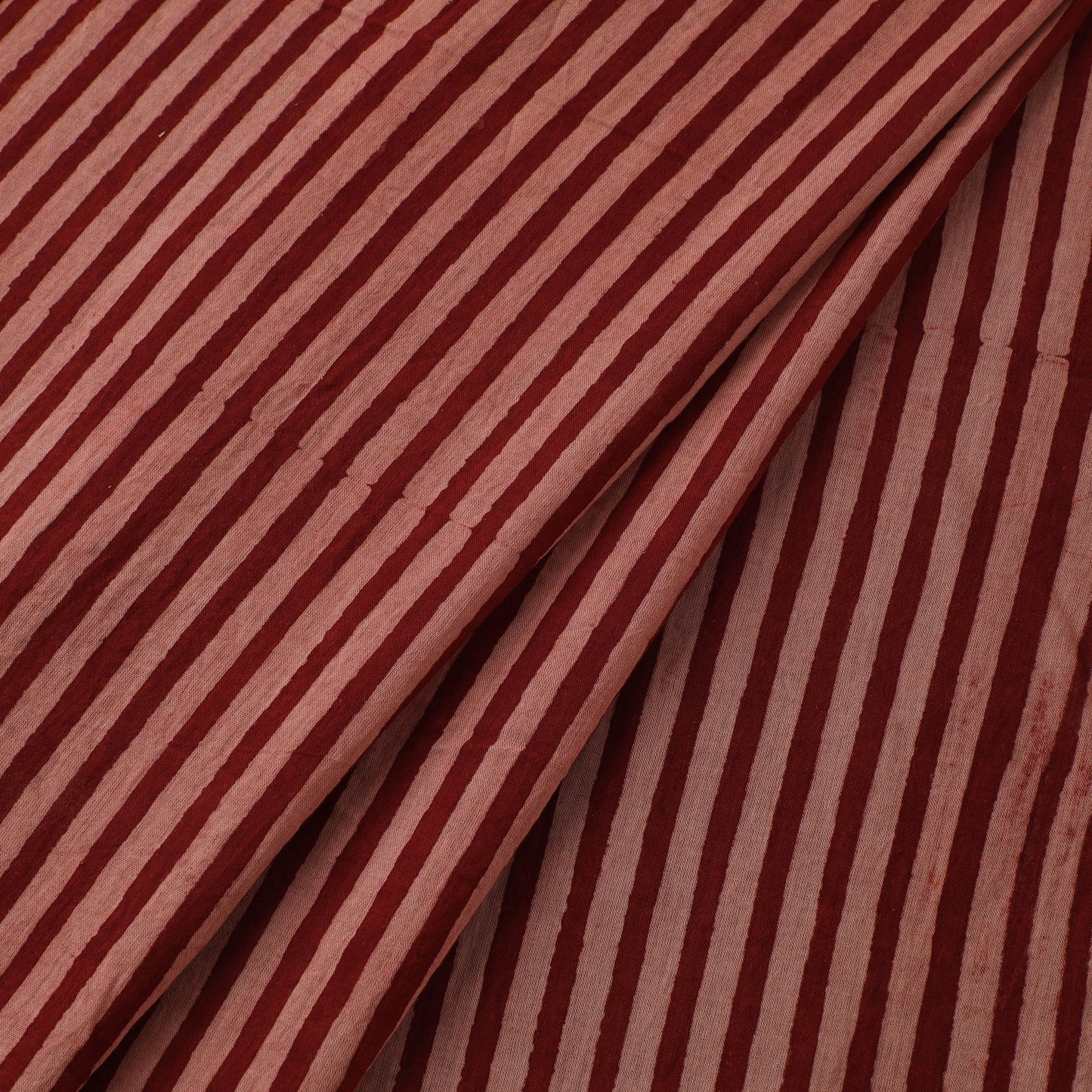 Red - Hand Block Ajrakh Print Natural Dyed Pure Mul Cotton Fabric 09
