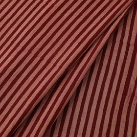 Red - Hand Block Ajrakh Print Natural Dyed Pure Mul Cotton Fabric 09