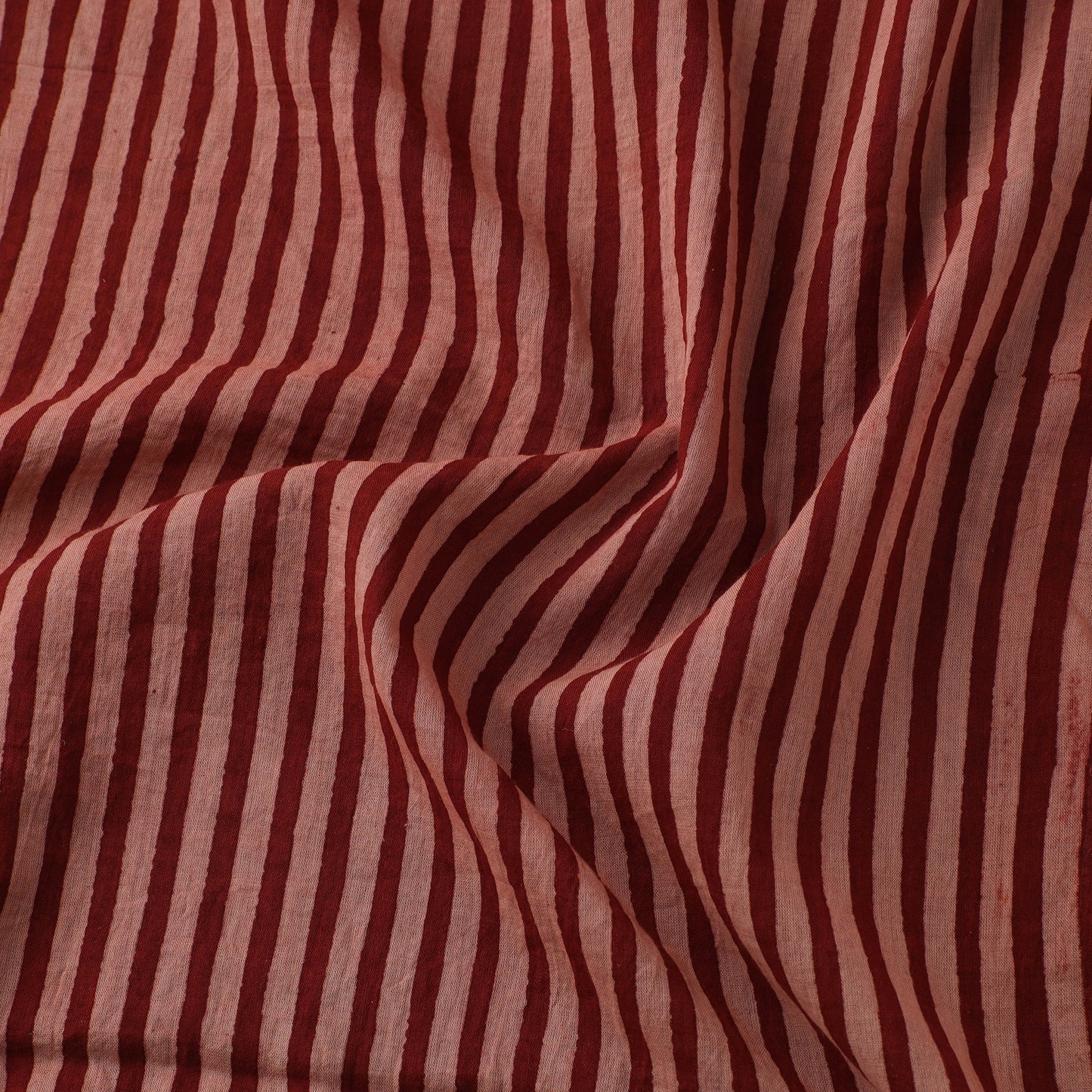 Red - Hand Block Ajrakh Print Natural Dyed Pure Mul Cotton Fabric 09