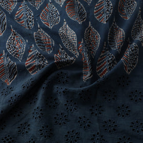 Natural Dyed Hand Block Print Ajrakh Cotton Hakoba Fabric 25