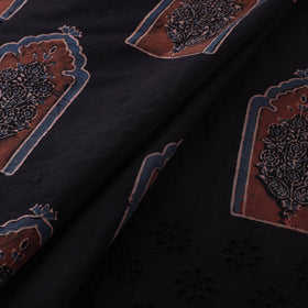 Natural Dyed Hand Block Print Ajrakh Cotton Hakoba Fabric 26