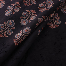 Natural Dyed Hand Block Print Ajrakh Cotton Hakoba Fabric 28