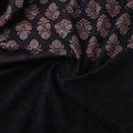 Black - Natural Dyed Hand Block Print Ajrakh Cotton Hakoba Fabric 28