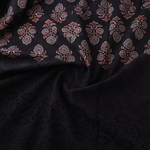 Natural Dyed Hand Block Print Ajrakh Cotton Hakoba Fabric 28