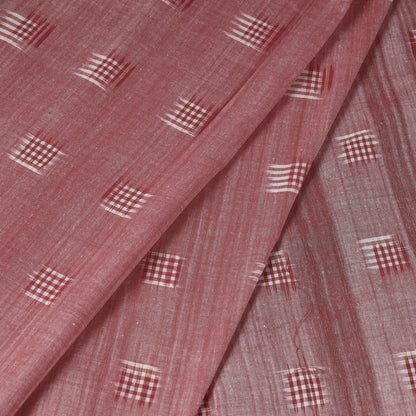 Maroon - Special Sambalpuri Odisha Ikat Jali Square Handloom Cotton Fabric