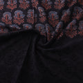 Black - Natural Dyed Hand Block Print Ajrakh Cotton Hakoba Fabric 29