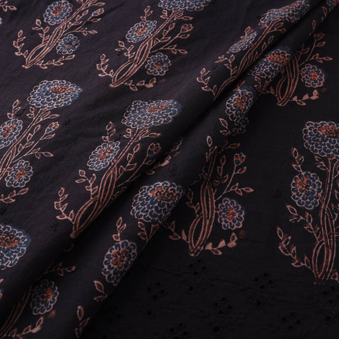 Natural Dyed Hand Block Print Ajrakh Cotton Hakoba Fabric 30