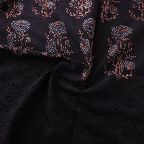 Natural Dyed Hand Block Print Ajrakh Cotton Hakoba Fabric 30