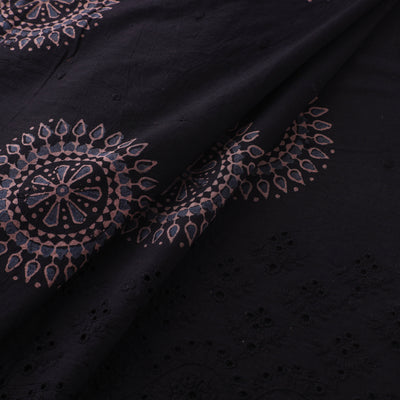 Natural Dyed Hand Block Print Ajrakh Cotton Hakoba Fabric 31