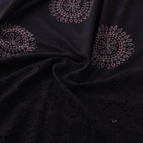 Natural Dyed Hand Block Print Ajrakh Cotton Hakoba Fabric 31