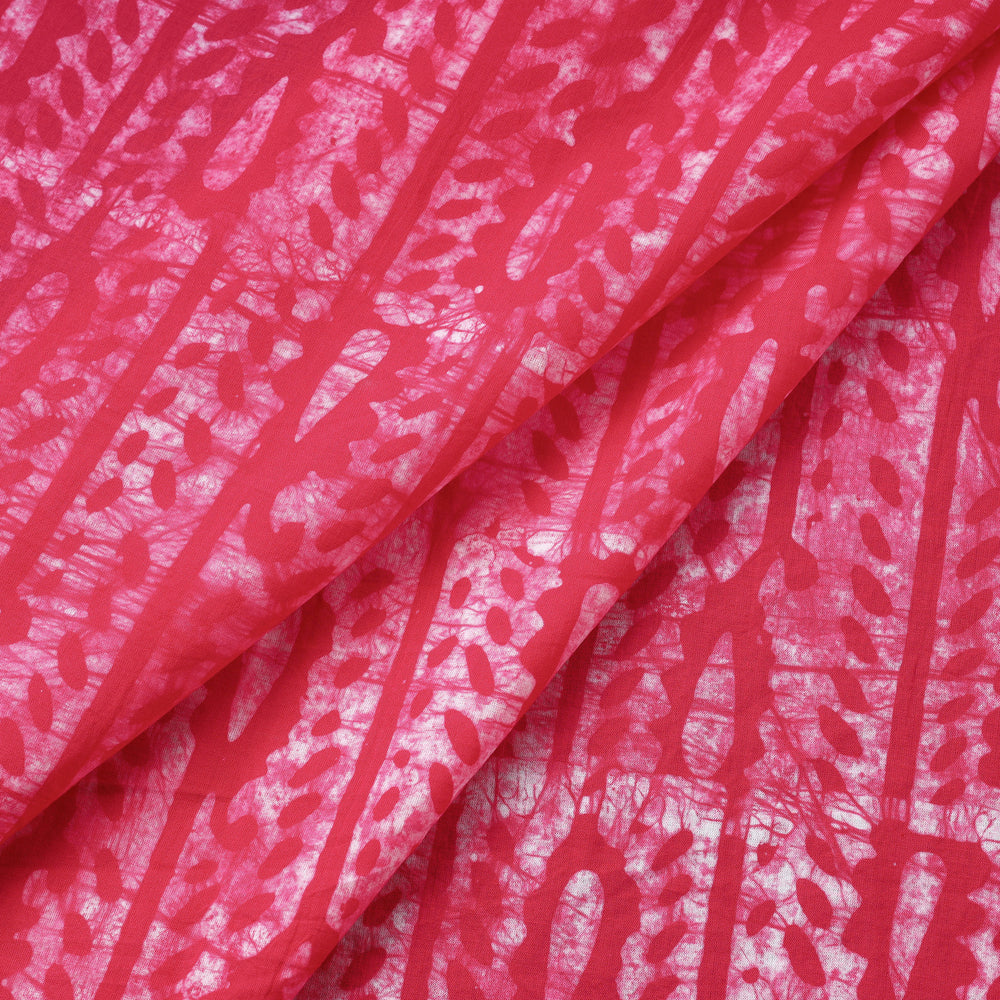 Pink - Hand Batik Printed Pure Cotton Fabric