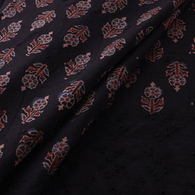 Natural Dyed Hand Block Print Ajrakh Cotton Hakoba Fabric 32