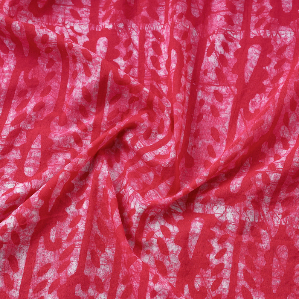 Pink - Hand Batik Printed Pure Cotton Fabric