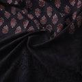 Black - Natural Dyed Hand Block Print Ajrakh Cotton Hakoba Fabric 32