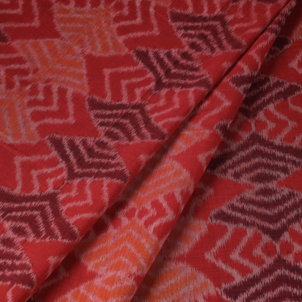 Red - Special Sambalpuri Odisha Ikat Handloom Cotton Fabric