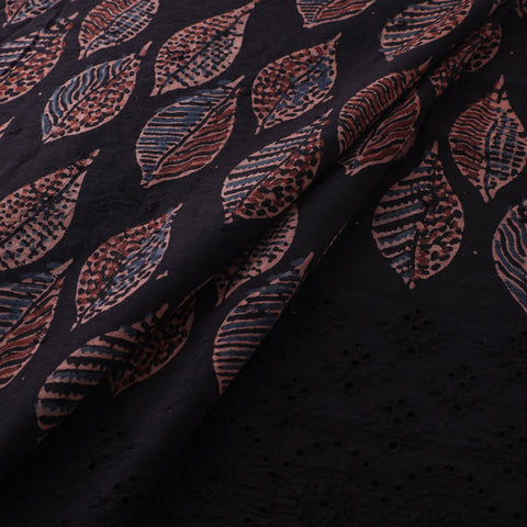 Natural Dyed Hand Block Print Ajrakh Cotton Hakoba Fabric 33