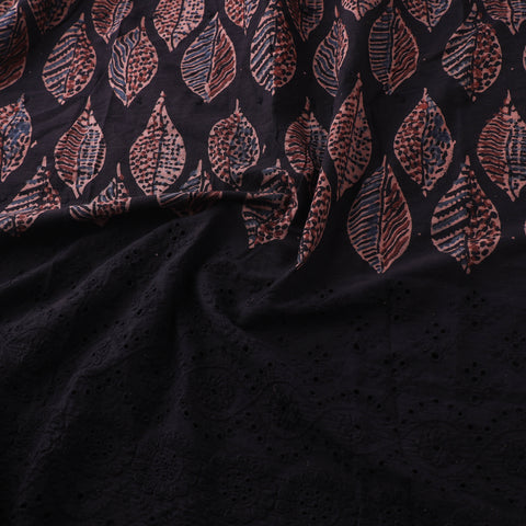 Natural Dyed Hand Block Print Ajrakh Cotton Hakoba Fabric 33