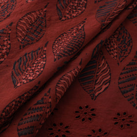 Natural Dyed Hand Block Print Ajrakh Cotton Hakoba Fabric 34
