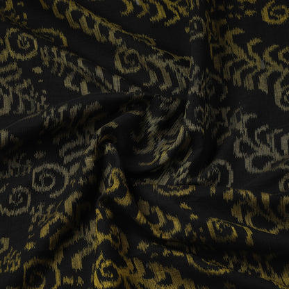 Black - Special Sambalpuri Odisha Ikat Handloom Cotton Fabric