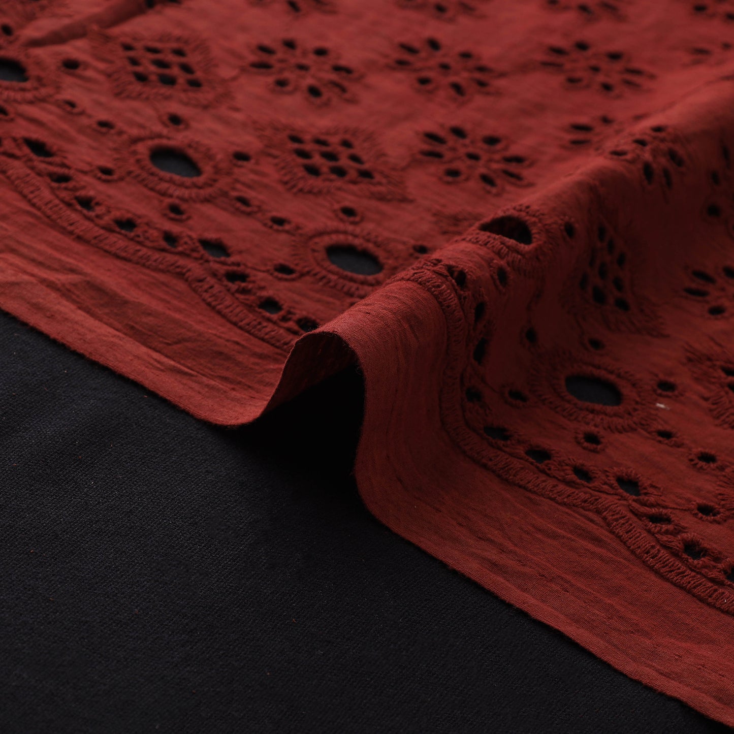 Natural Dyed Hand Block Print Ajrakh Cotton Hakoba Fabric 34