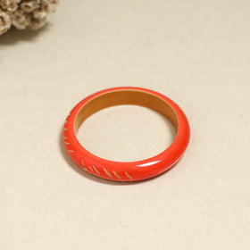 Orange - Channapatna Handcrafted Wooden Bangle (Size - 2-6) 66
