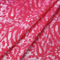 Pink - Hand Batik Printed Pure Cotton Fabric