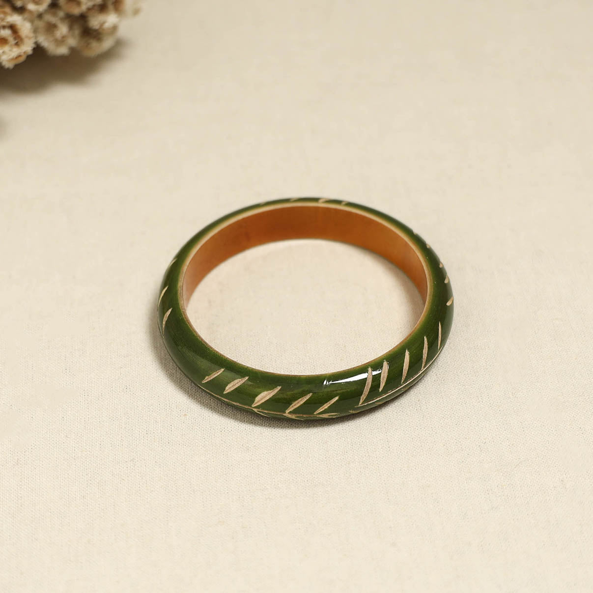 Green - Channapatna Handcrafted Wooden Bangle (Size - 2-6) 69