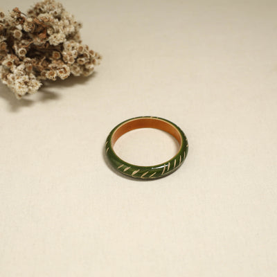 Green - Channapatna Handcrafted Wooden Bangle (Size - 2-6) 69